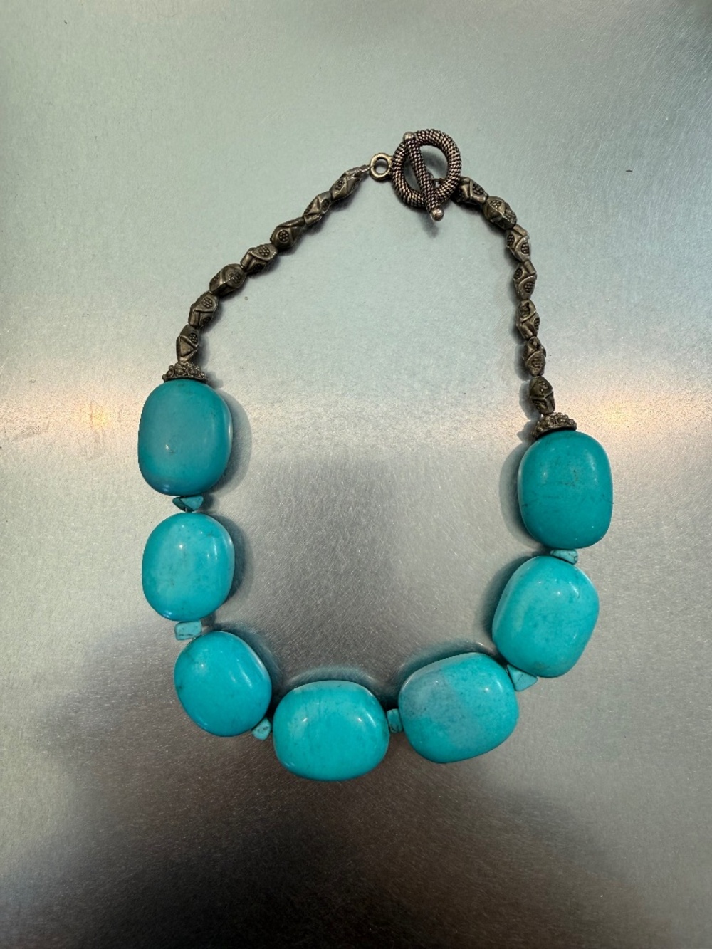 Turquoise & silver necklace